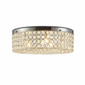 6-Light Flush Mount Ceiling Lamp Crystal and Chrome I6485