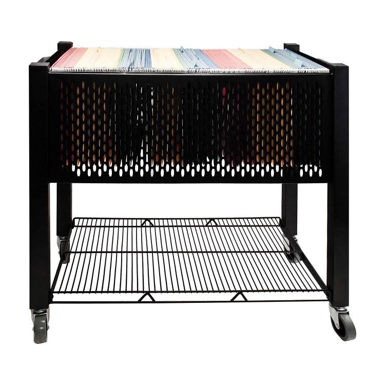 Black Open-Top File Cart G32575