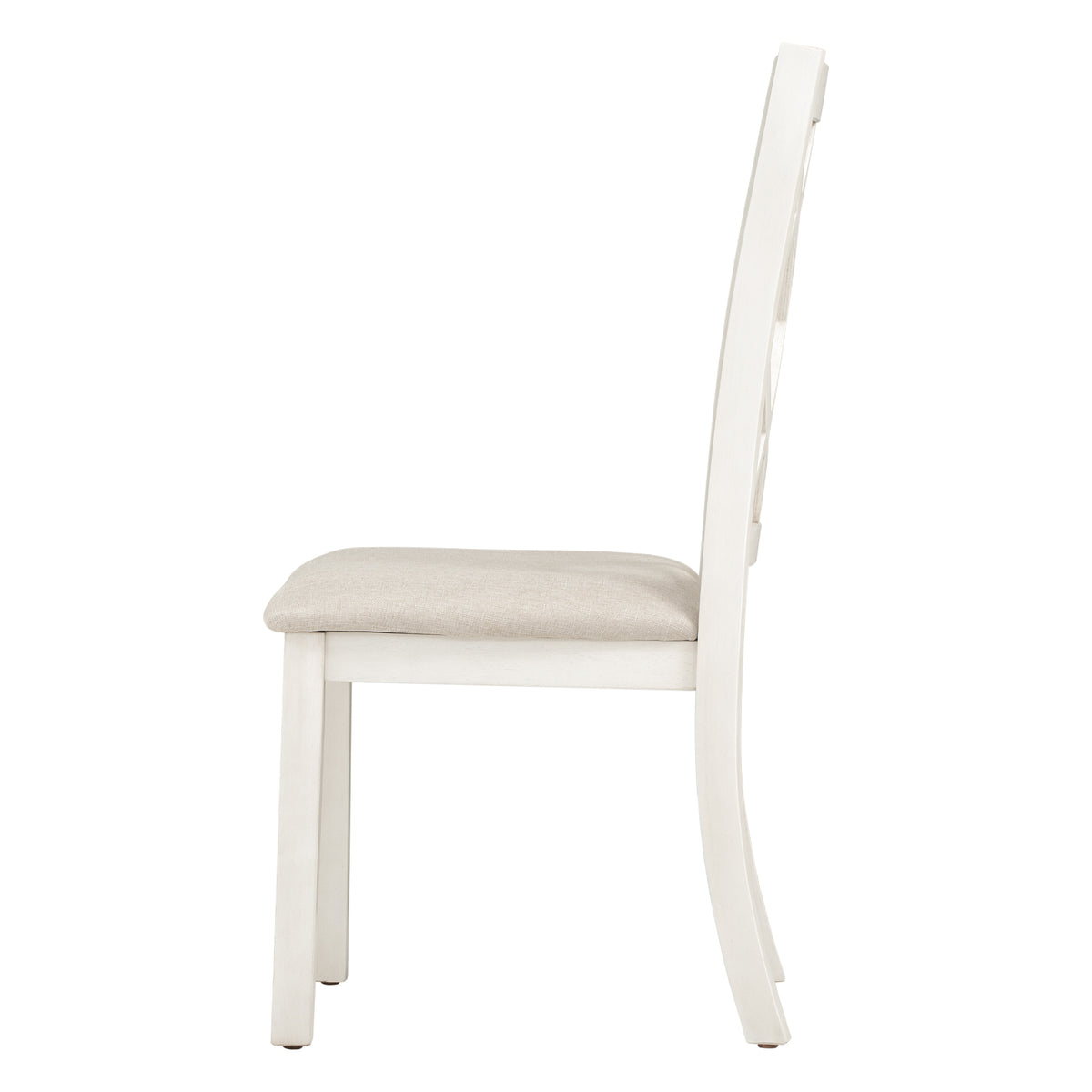 Beige Solid Wood Upholstered Dining Chairs, Set of 4 A362796