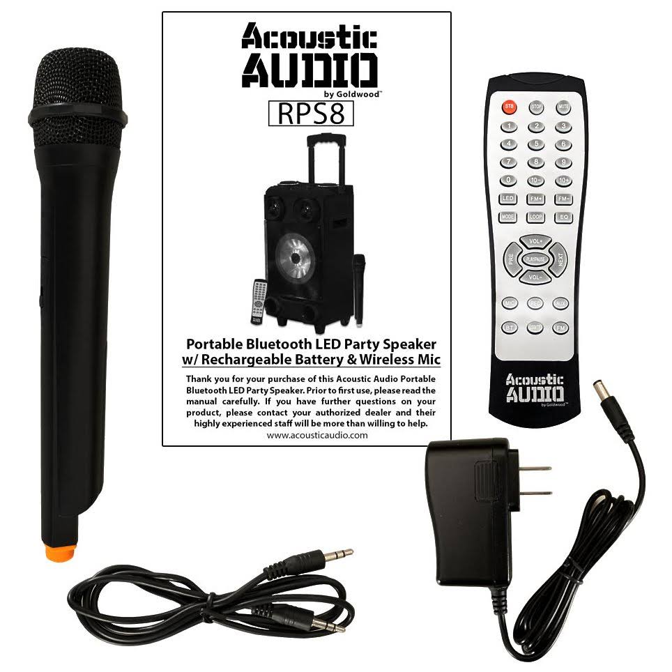 Portable Bluetooth Speaker with LED Display and Wireless Mic D92463