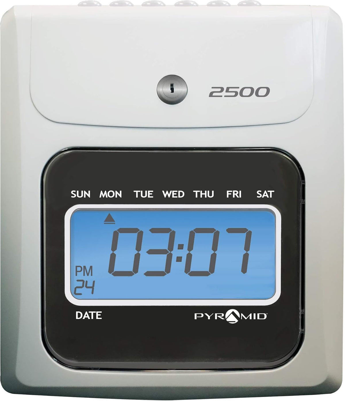 Time Clock Bundle with 100 Time Cards, Two Ink Ribbon Cartridges, 10 Slot Time Card Rack and Two Security Keys I23481