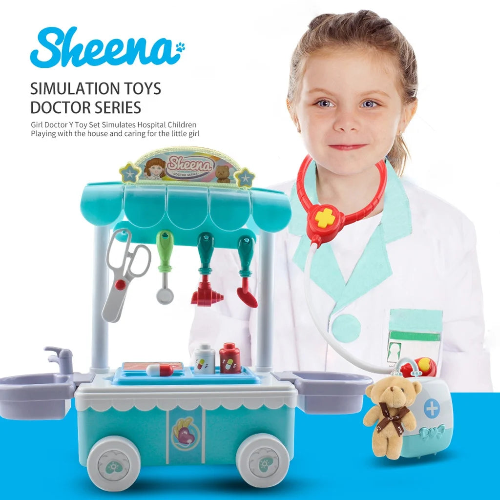 Doctor Kit Surgical Car with Music Kids Play House Educational Role Play Toy K5121