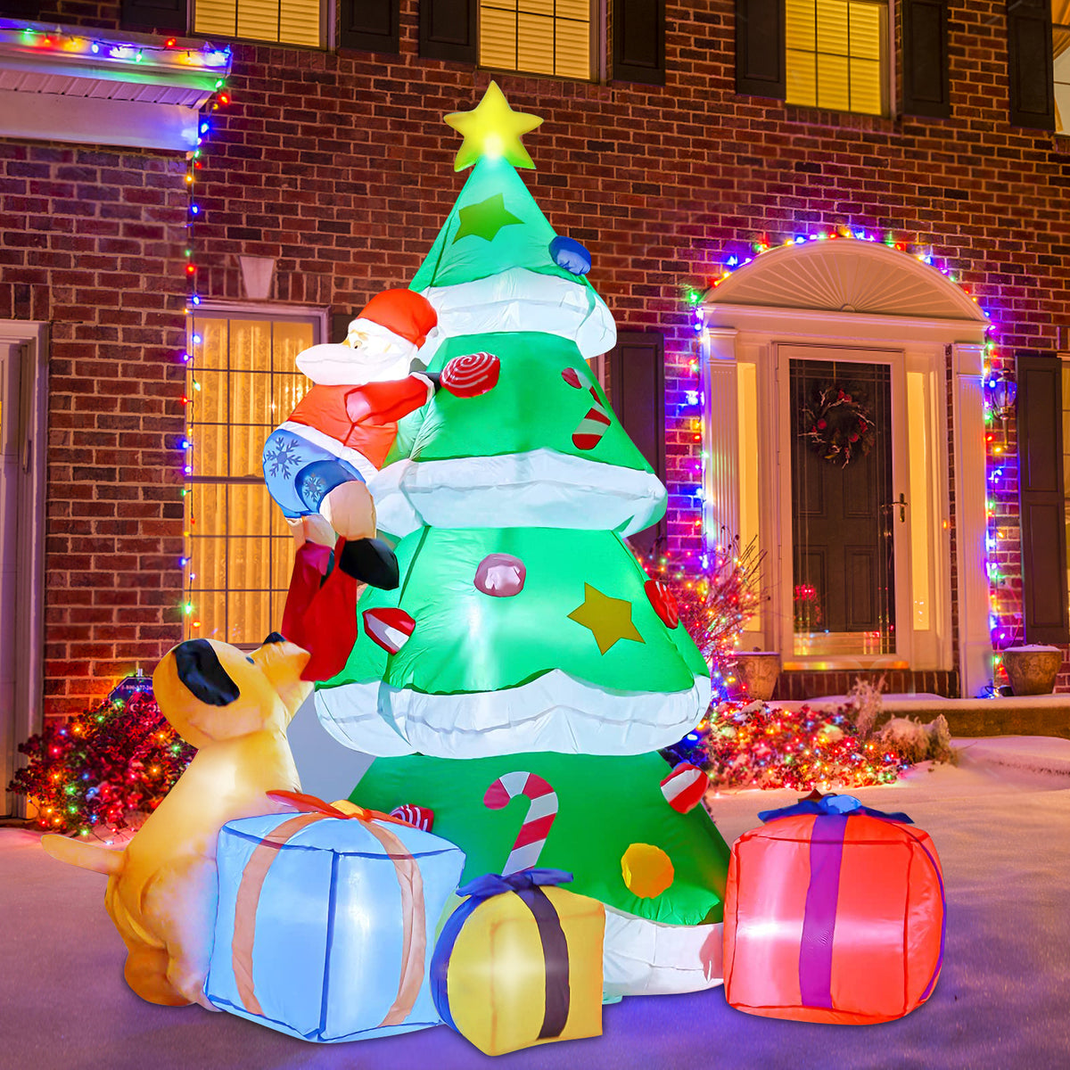 7FT Christmas Inflatables Santa Claus Blow Up Decor K565