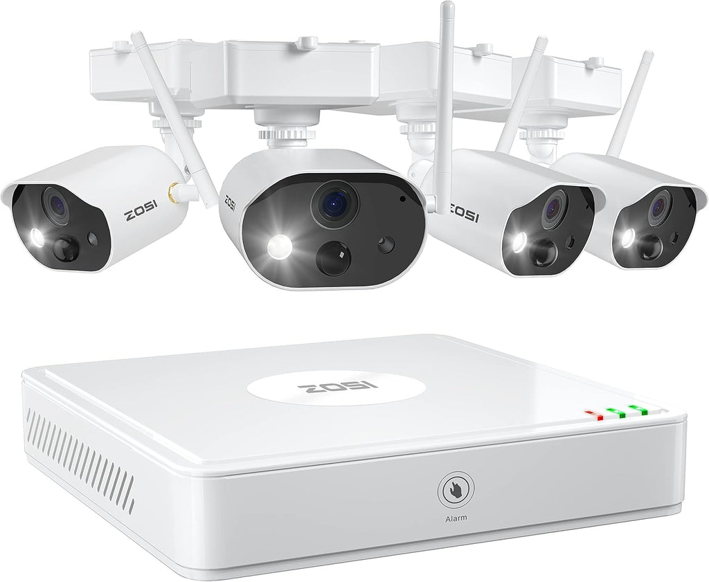 4CH NVR with 4pcs 1080p Rechargeable Wire-Free Outdoor Security Camera System K529