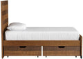 37" Wide Under Bed Wood Storage Drawer Brown (2 Pc) C240