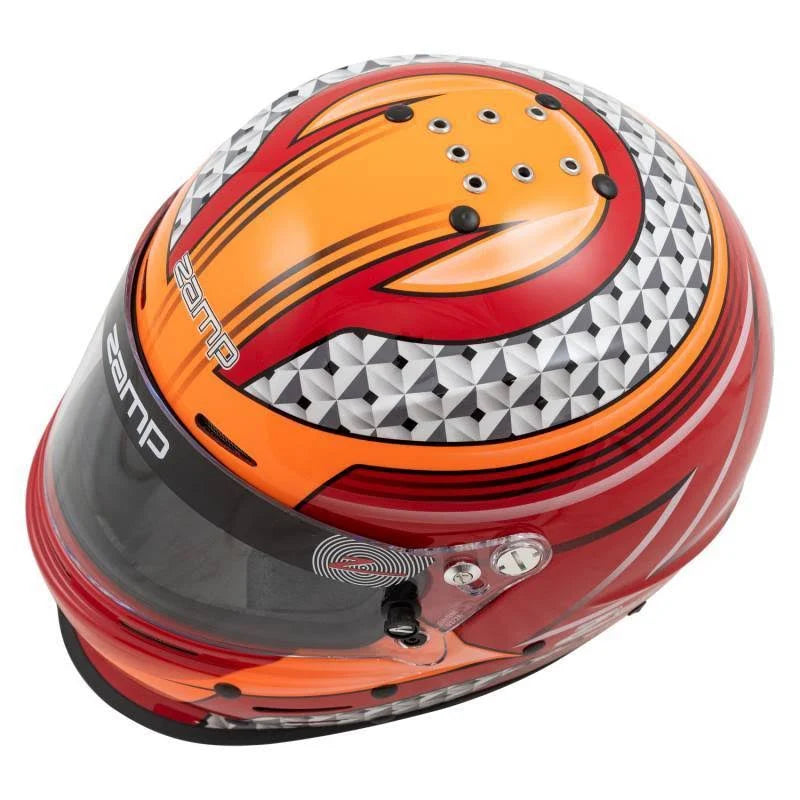 Red Orange Large Graphic Helmet D211742