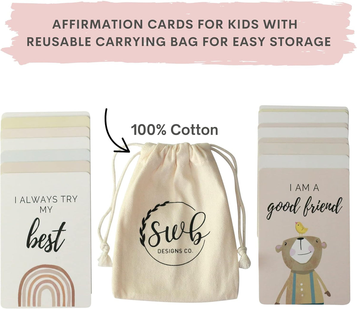 Affirmation Cards for Kids, Set of 20, Pack of 2 Z615