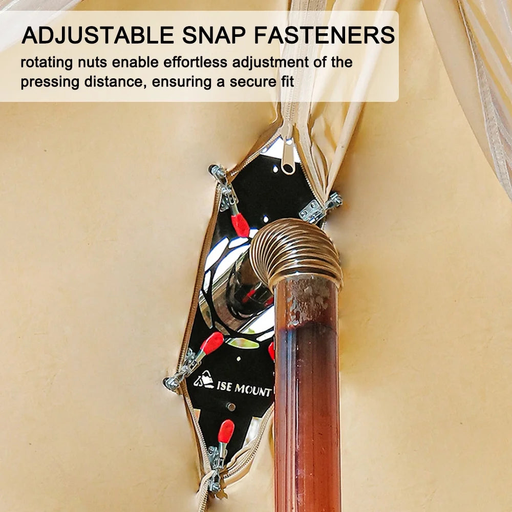 Tent Chimney Guard Anti Scald Plate, Clip on Stove Jack Camping Tent Protector (90mm Diameter) S6128