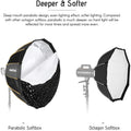 35inch/90cm Folding Deep Parabolic Umbrella Softbox with Grid Carry Bag S15355