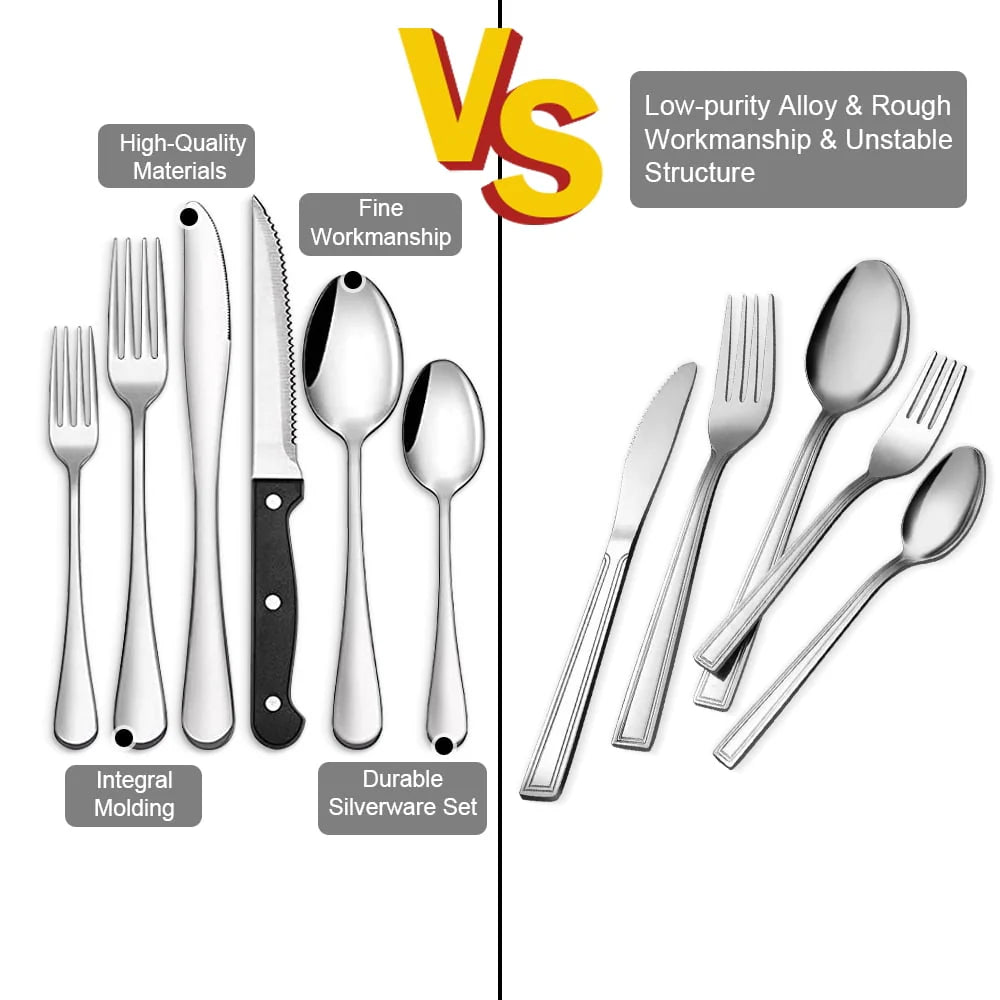 48-Pieces Stainless Steel Silverware Set H25945