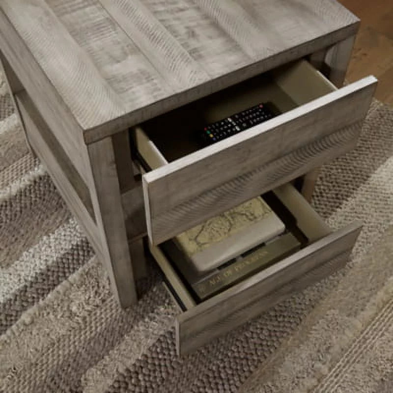Contemporary Gray End Table T722376