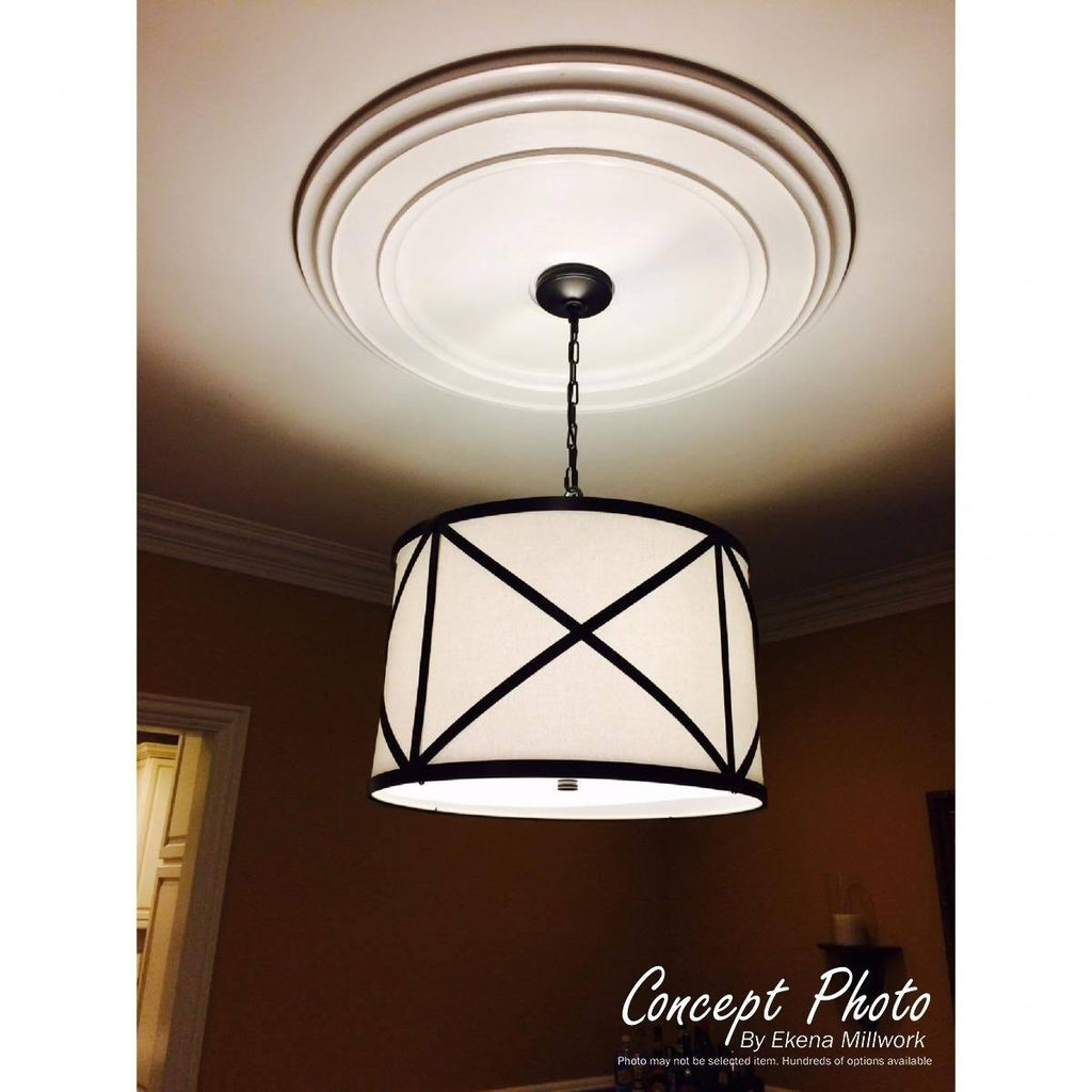 Granada Ceiling Medallion, Hand-Painted Pewter B397