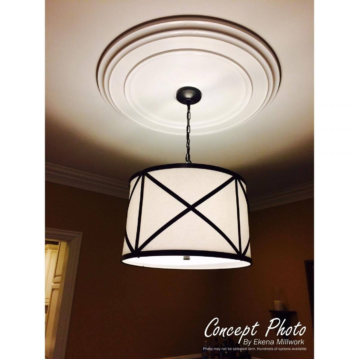 Granada Ceiling Medallion, Hand-Painted Pewter B397