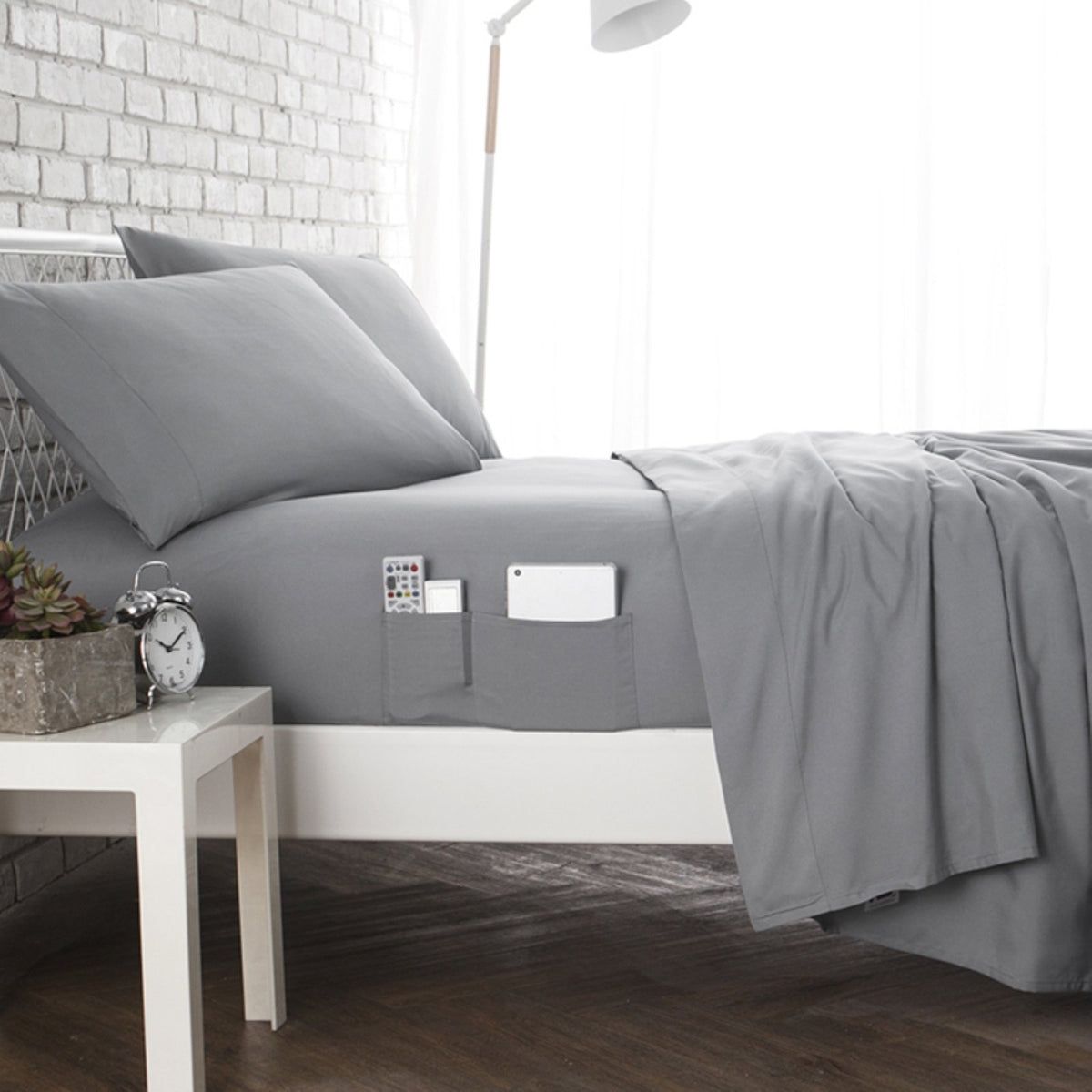 Supersoft Nightfall Navy Bedside Pocket Sheet Set R7205