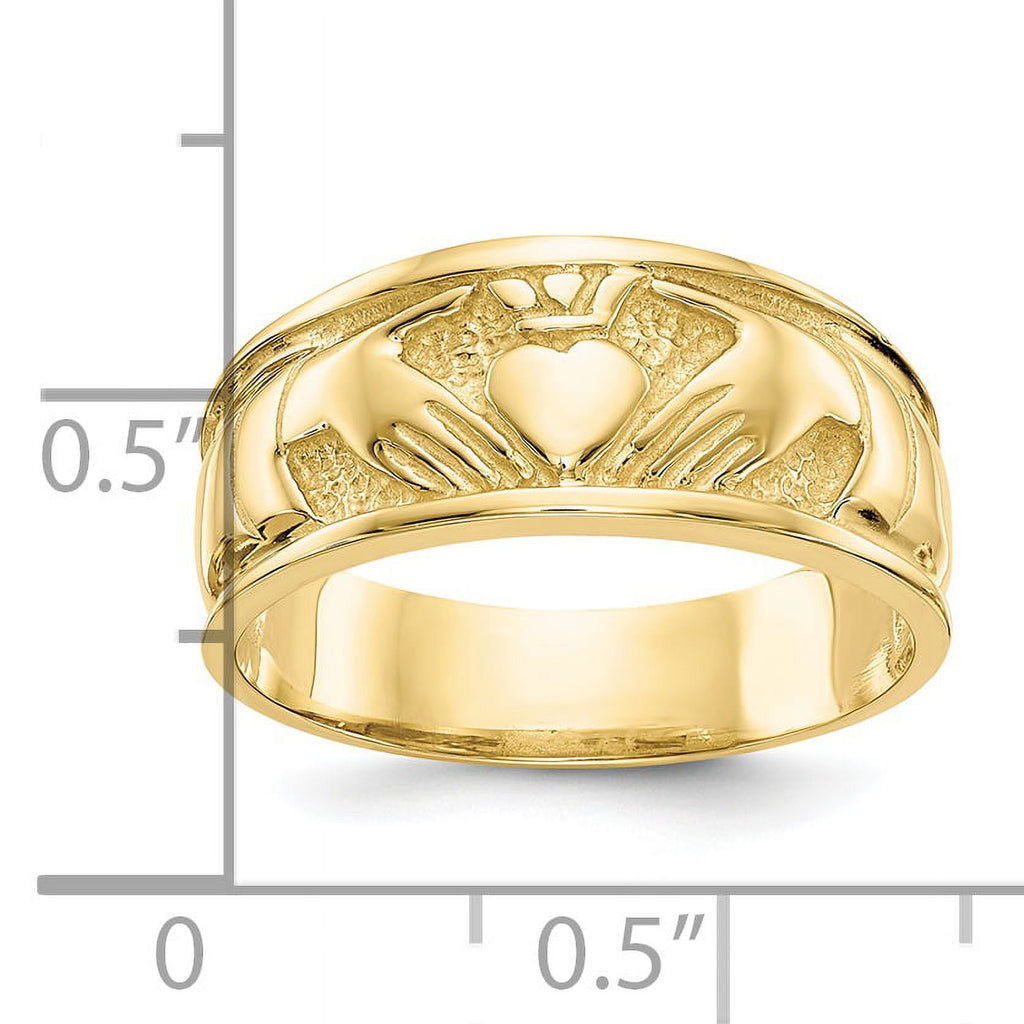10K Yellow Gold Claddagh Ring T506