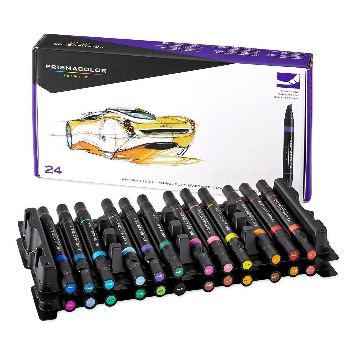 24 Count Fine and Chisel Tip Art Markers Y970