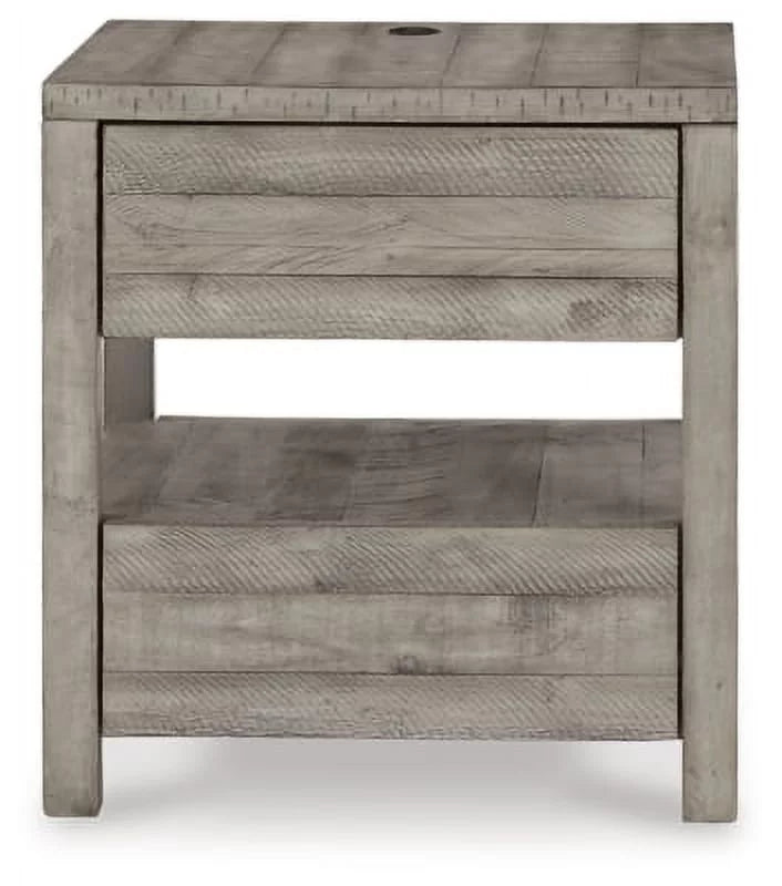 Contemporary Gray End Table T722376