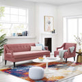 Dusty Rose Performance Velvet Set of 2 Living Room Set K823426