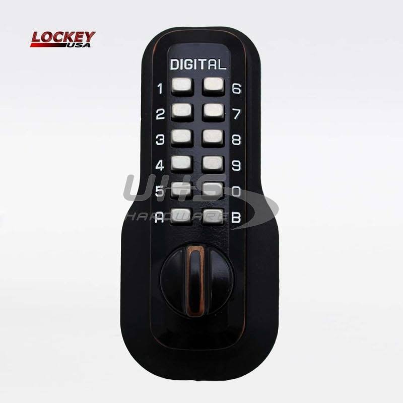 Mechanical Keyless Deadbolt Lock; Bright Chrome (Grey) W10202