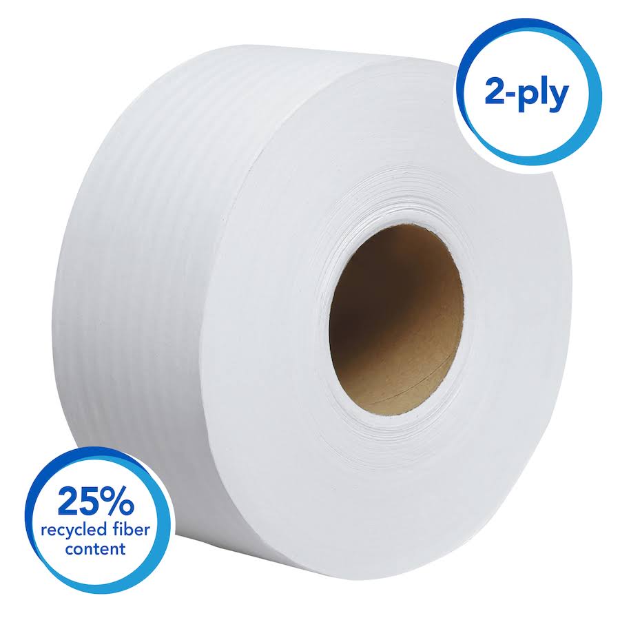 2-Ply White Jumbo Toilet Paper, Case of 12 G1286