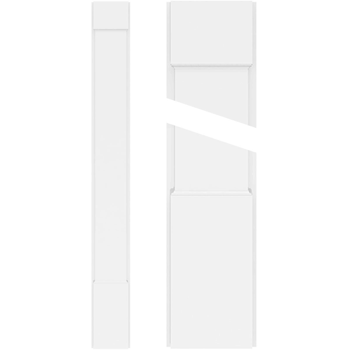 Plain PVC Pilaster with Capital and Base (Pair) R944070
