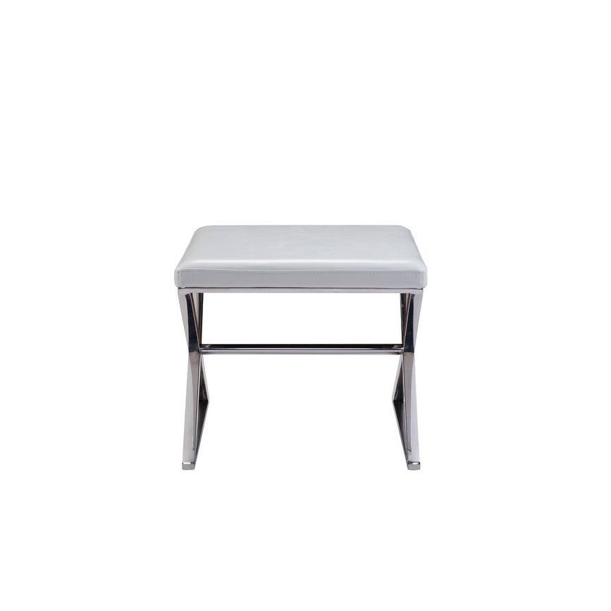 Faux Leather Bench White S61288