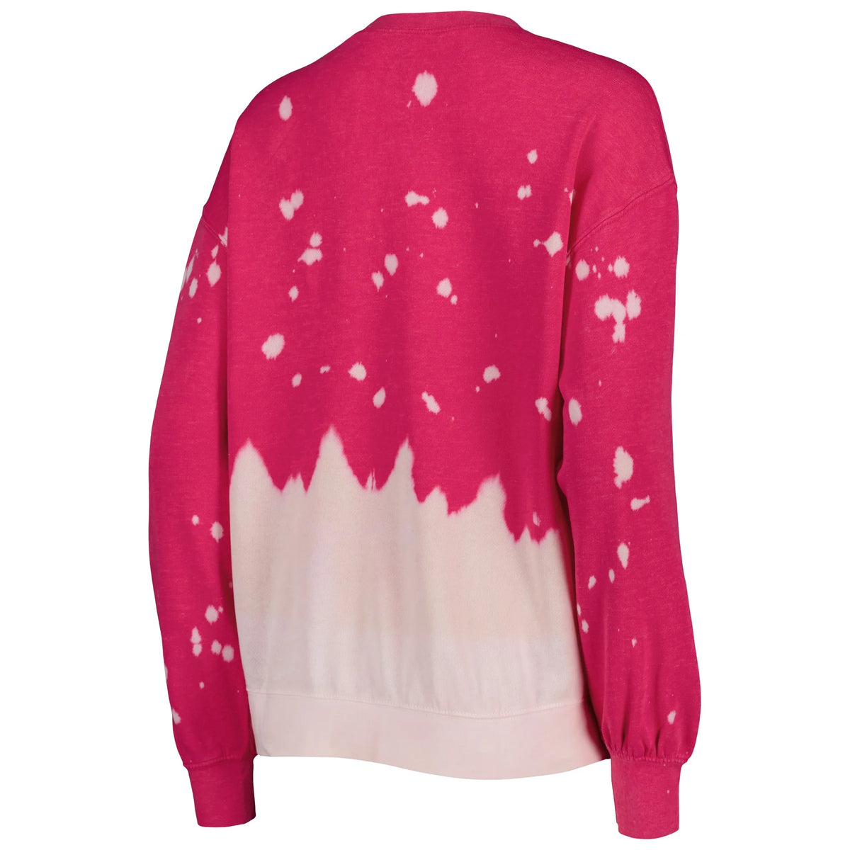 Women's Crimson Faded Dip-Dye Pullover Long Sleeve Top N120438