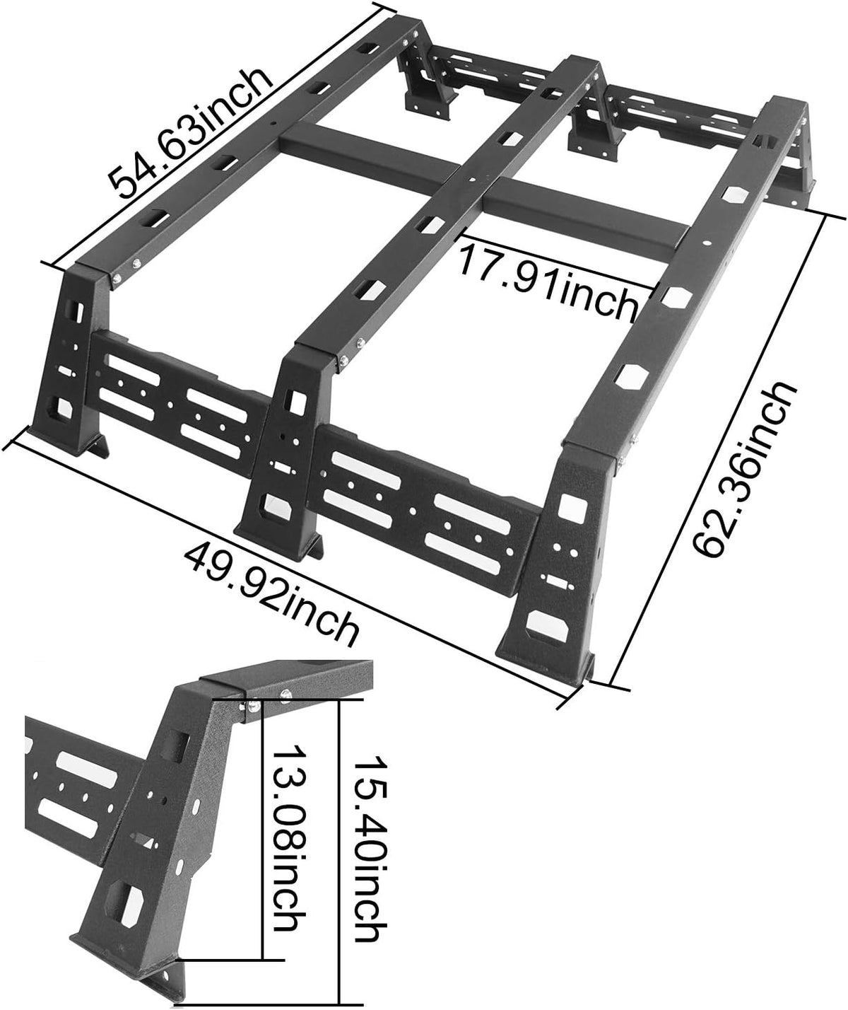 12.9 High Truck Overland Bed Rack Cargo Carrier K60215