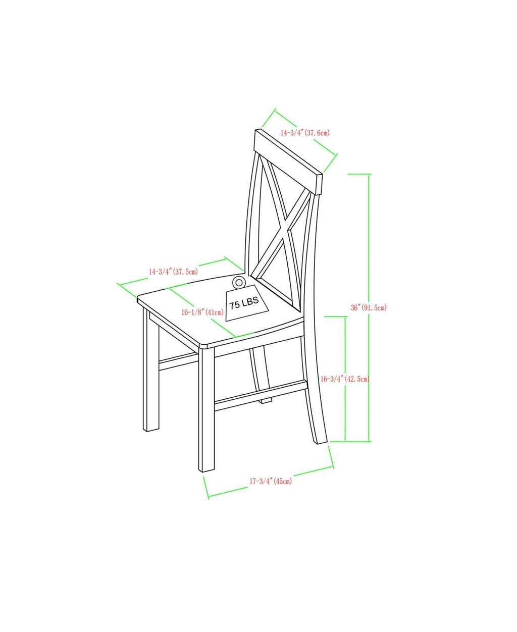 5 Piece White Dining Set T44789