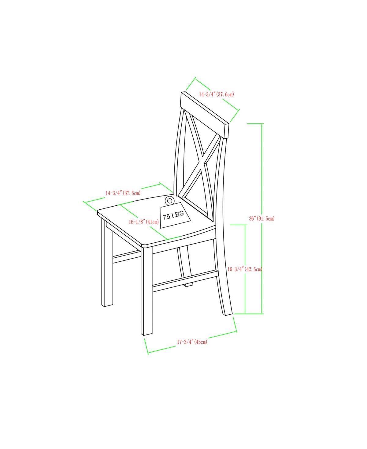 5 Piece White Dining Set T44789