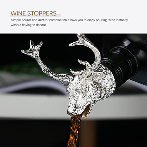 Stag Head Wine Pourer Decanter Aerator and Stopper E2413