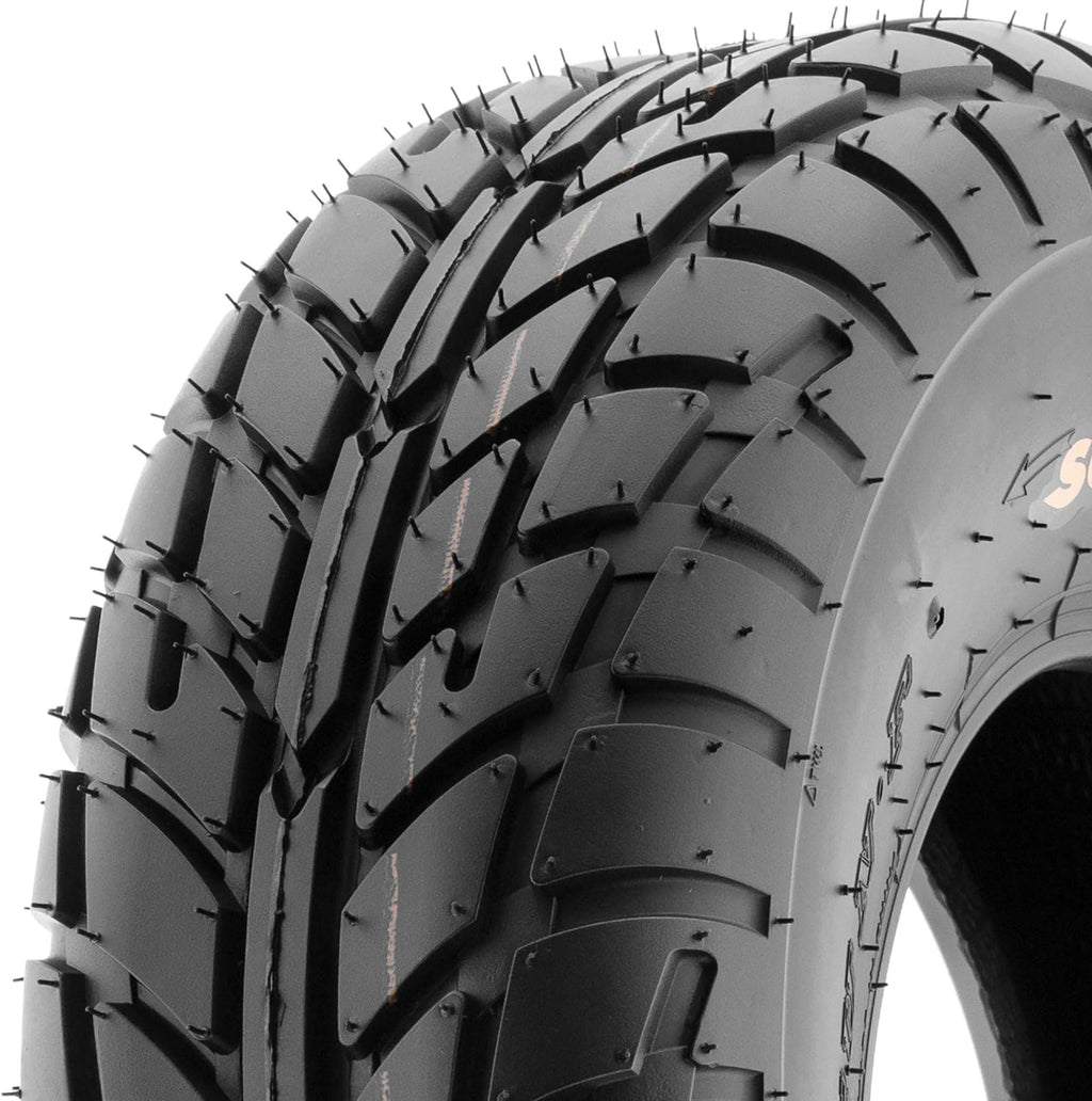 Set of 4 ATV UTV Flat Track Tires 20x7-8 Front & 18x9.5-8 Rear, 6 PR, Tubeless P46733