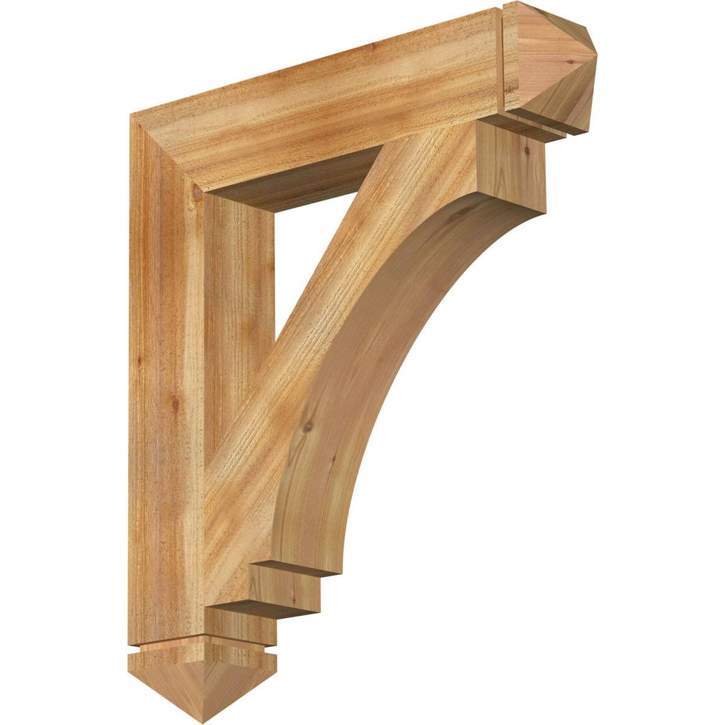 6x22W x 32x22D x 36x22H Rough Sawn Western Red Cedar Bracket R250