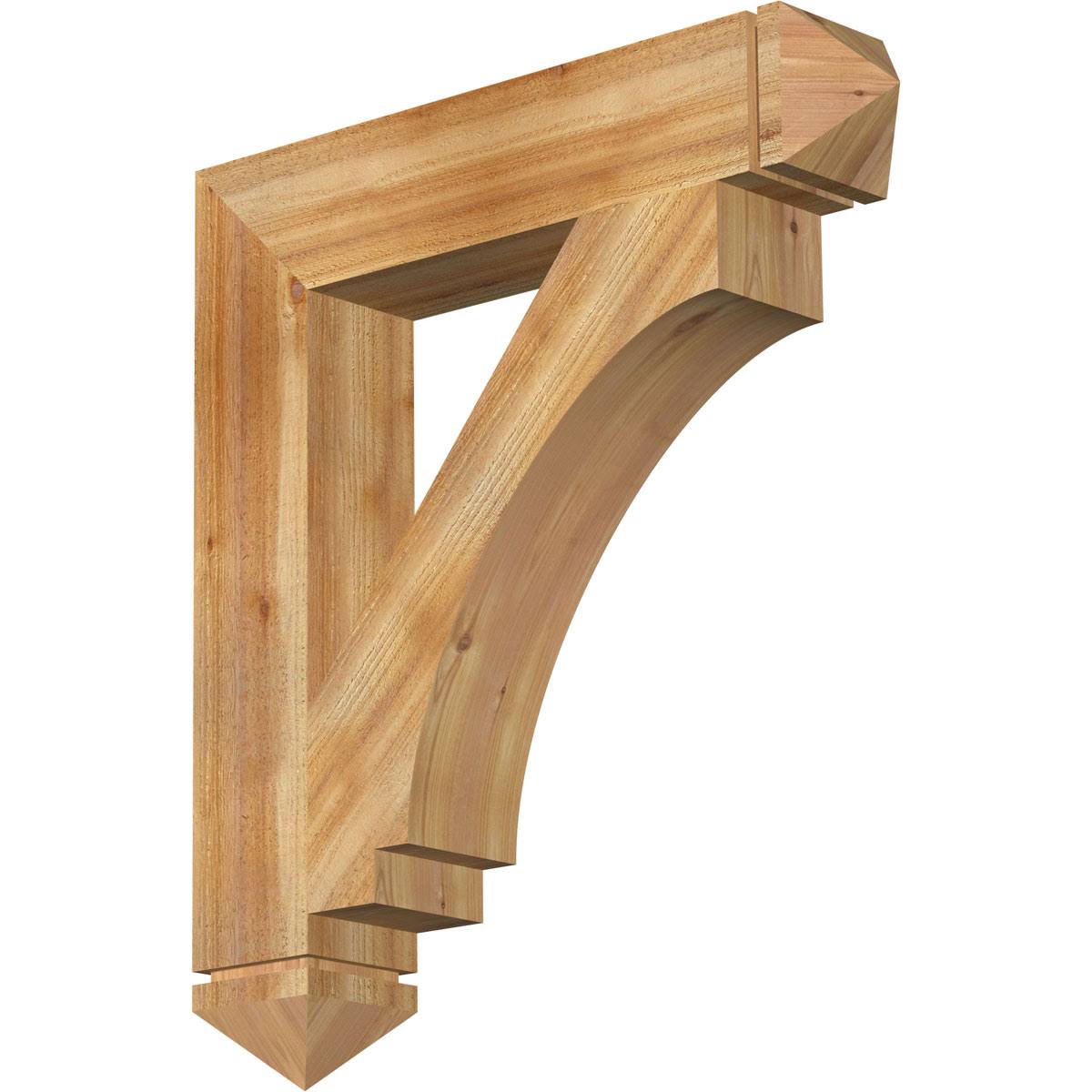 6x22W x 32x22D x 36x22H Rough Sawn Western Red Cedar Bracket R250
