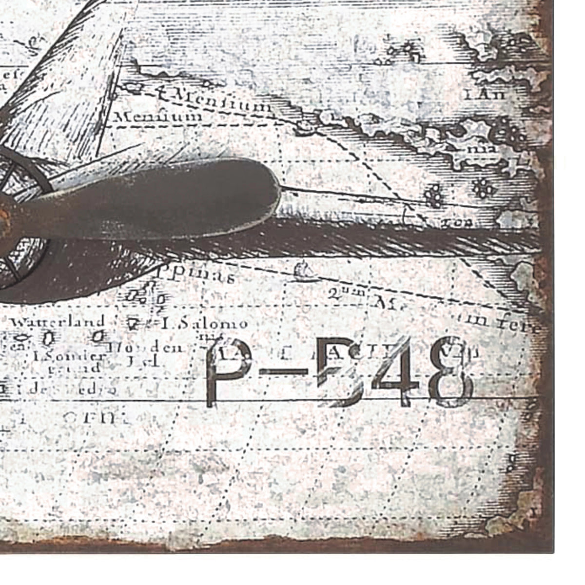 Silver Metal Airplane Wall Decor U65933