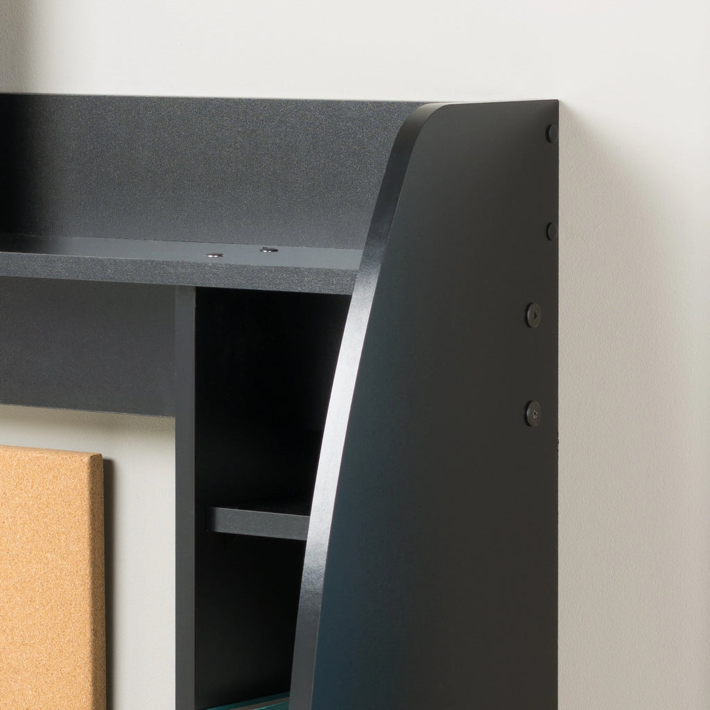 Black Wall Mounted Desk with Storage H6464