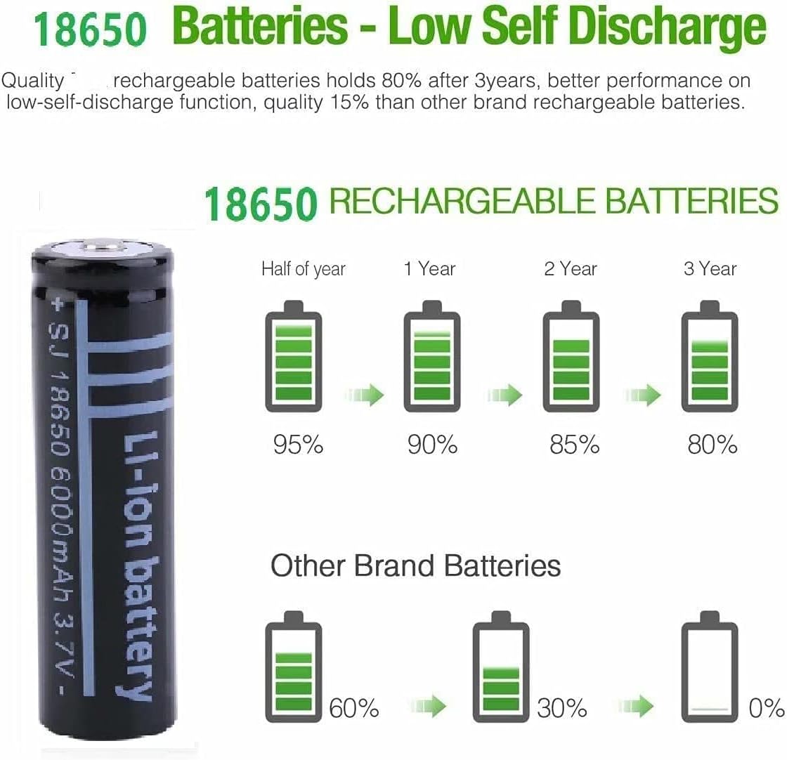 3.7V 6000mAh Rechargeable Button Top Battery 20 Pcs Z479