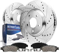 Front Drilled Rotors and Pads 4pc Set M9198