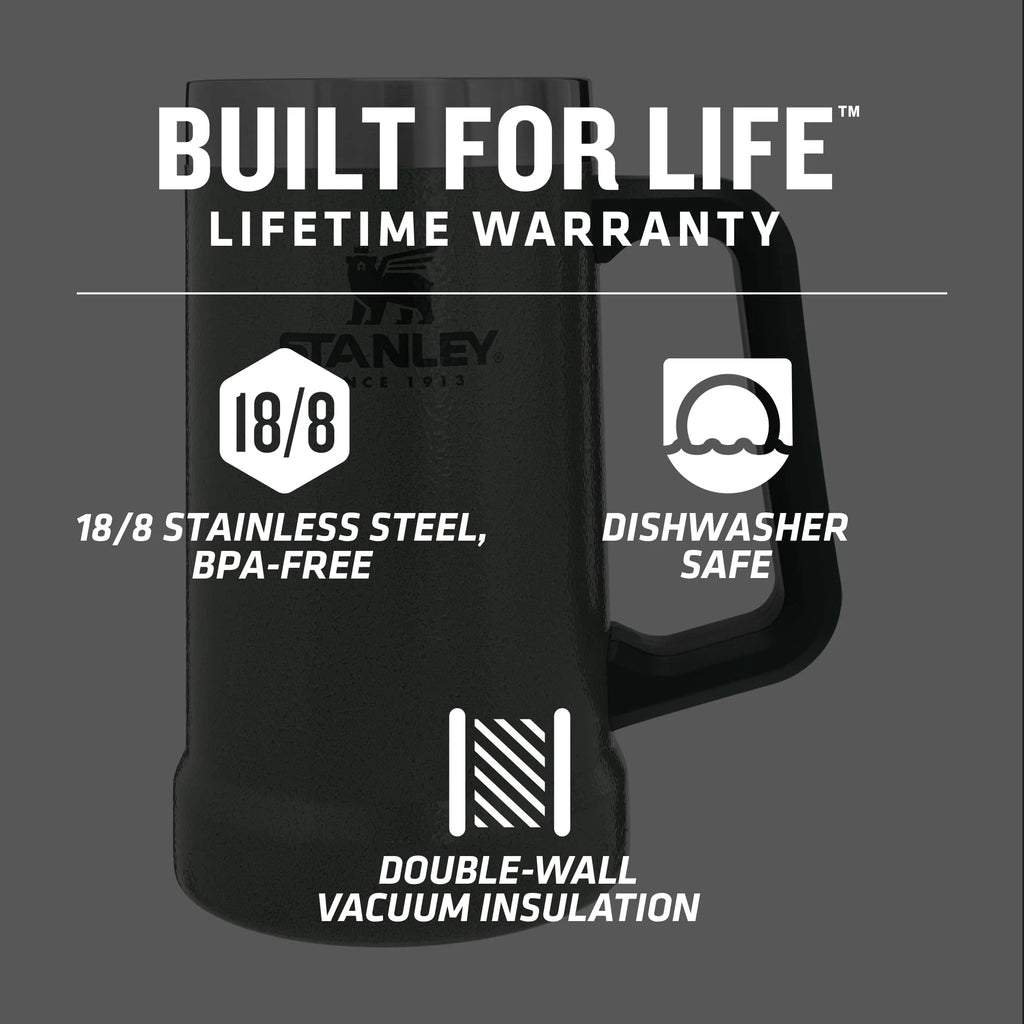 Vacuum Insulated Stainless Steel Beer Mug, 24 oz S98714