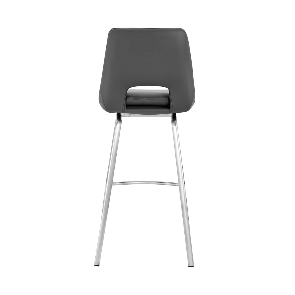 Gray/Steel Swivel Counter Stool N33252