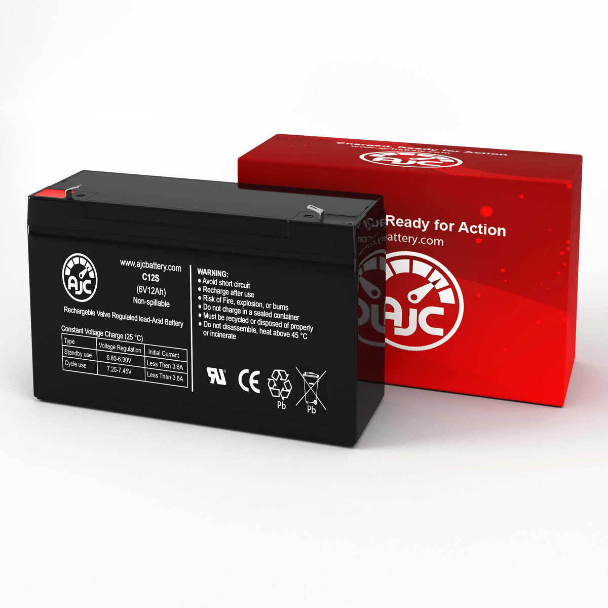 6V 12Ah Ride-On Toy Battery D3666