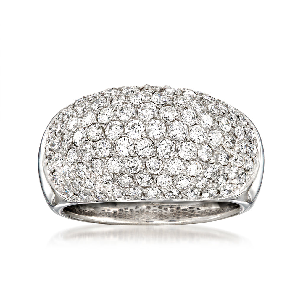 Vintage Pave Diamond Dome Ring in 18kt White Gold Q754781