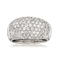 Vintage Pave Diamond Dome Ring in 18kt White Gold Q754781