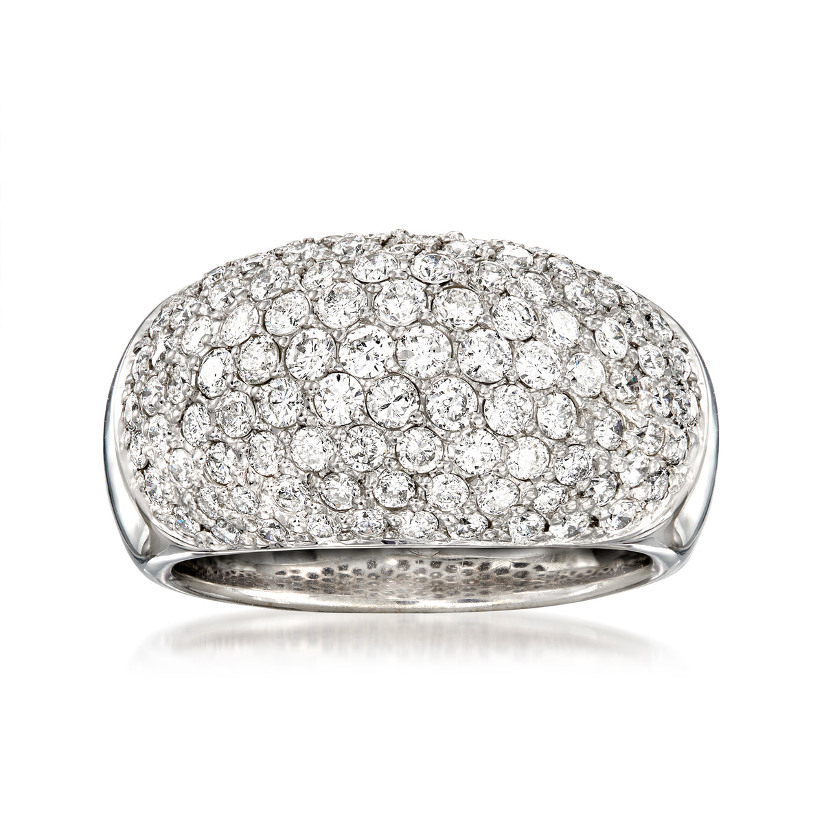 Vintage Pave Diamond Dome Ring in 18kt White Gold Q754781