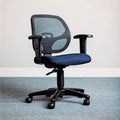 Blue Mesh Office Chair with Arms D35778