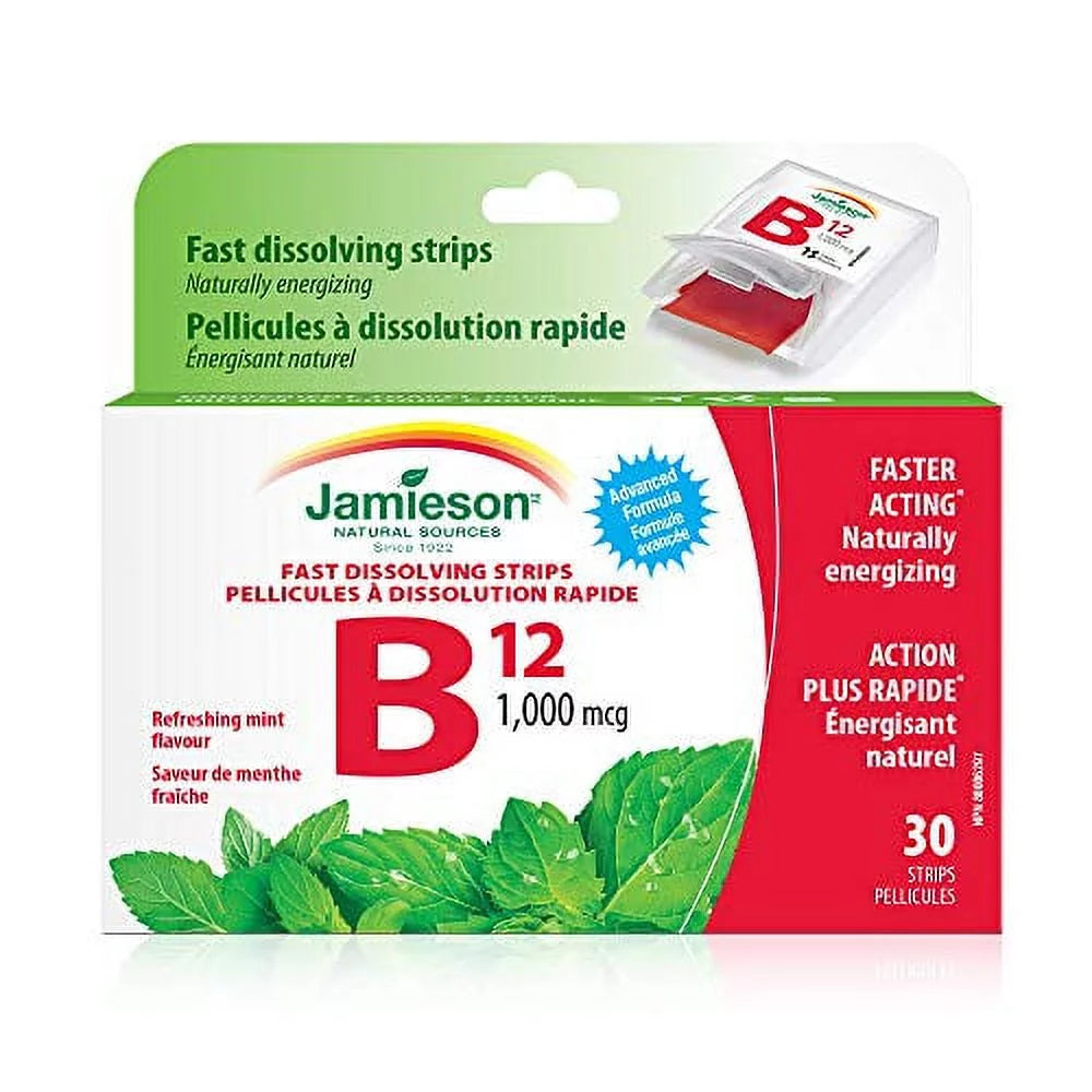 Vitamin B12 1,000 mcg Fast Dissolving Strips, 30 Strips X95753