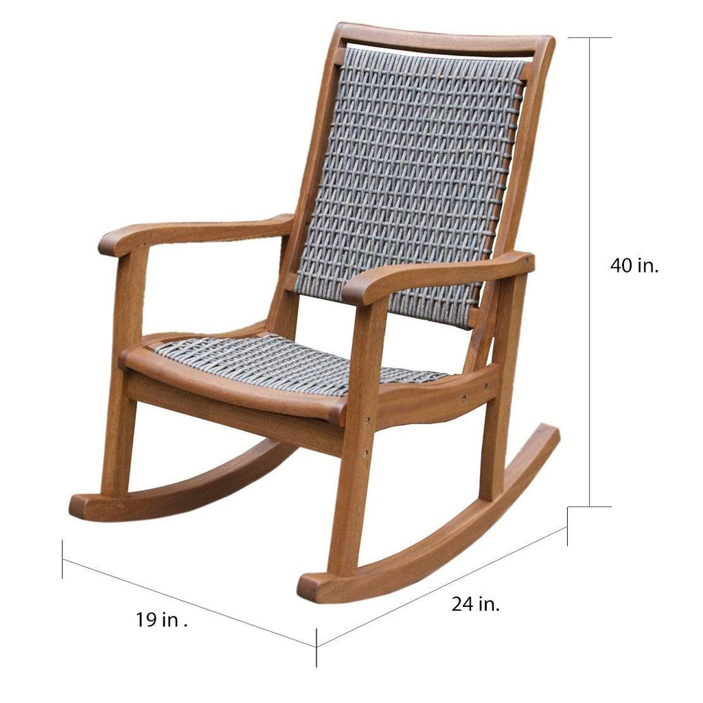 Brown Wicker Rocking Chair Y838