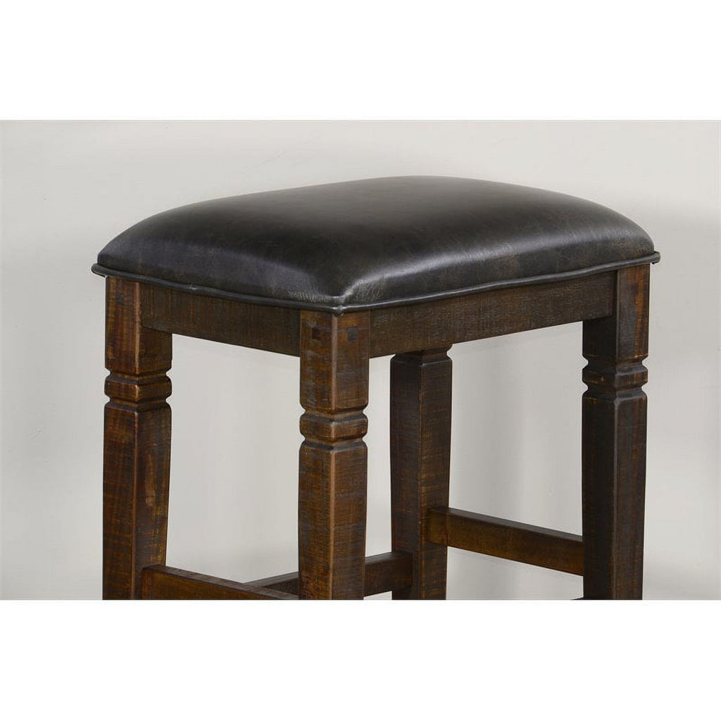 Tobacco Leaf Wood Stool C5432