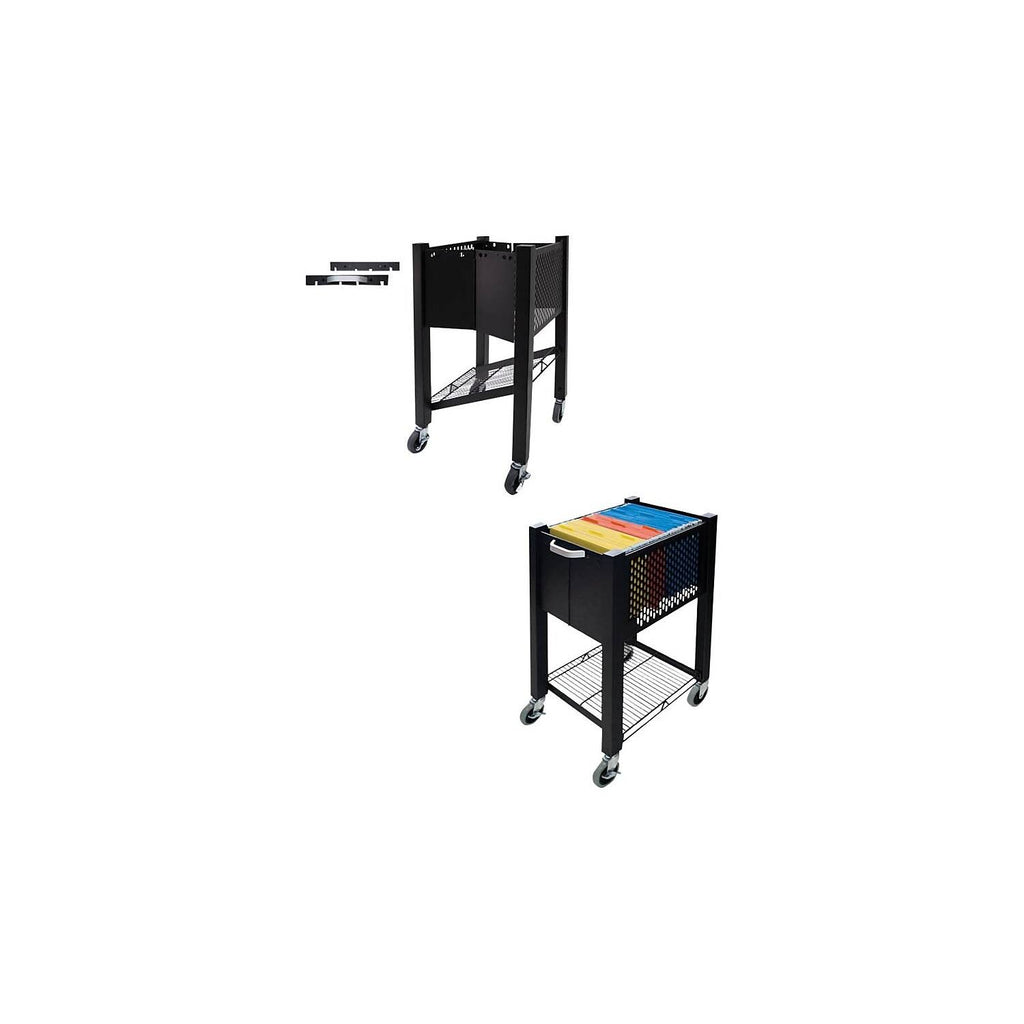 Black Open-Top File Cart G32575