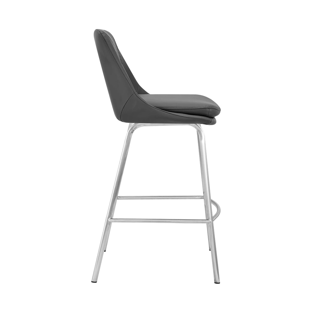 Gray/Steel Swivel Counter Stool N33252